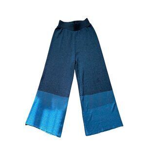 LE LIS BLANC Pants Knitted Blue Ombre Flare Pull-up Size XSmall